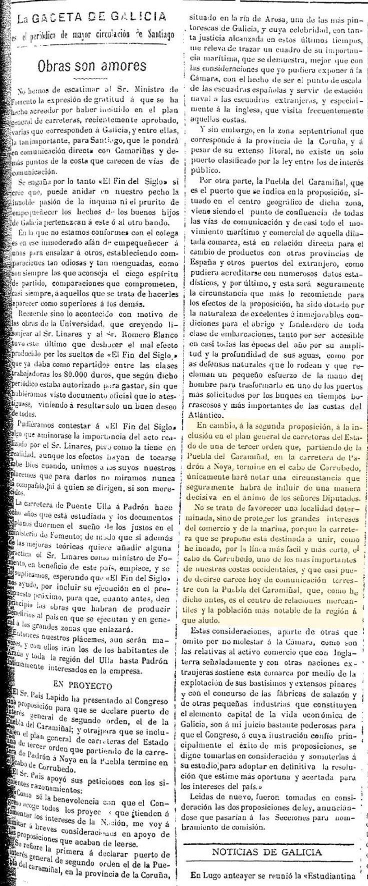 gaceta-galicia-1892-carretera-puebla-corrubedo